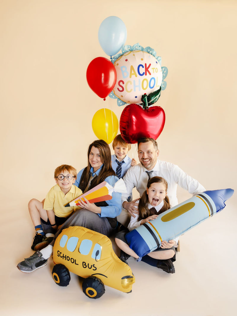 Shape Folienballon STEHEND "Schulbus" (LUFT) | 66 x 36 cm