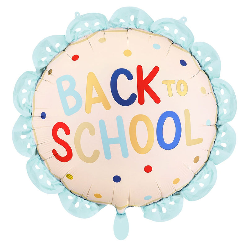 Folienballon "Back to school" | 52x52cm  (MIT LUFT oder HELIUM ZU BEFÜLLEN)