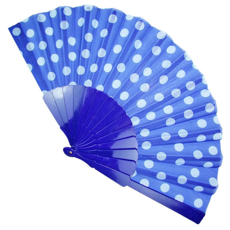Fifties Fächer mit Punkten | Blau