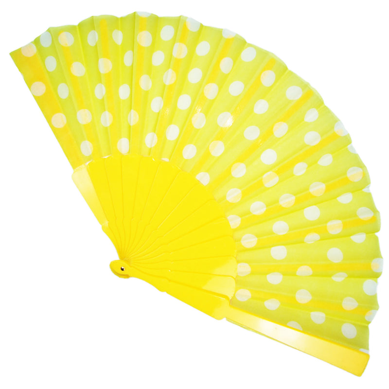 Fifties Fächer mit Punkten | Gelb