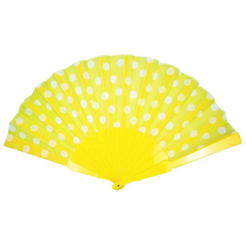 Fifties Fächer mit Punkten | Gelb