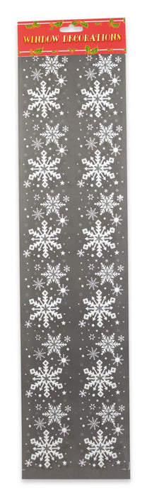 Riffelmacher Fensterdekoration Schneeflockenbanner 75139 - Weiß Glitter 60cm