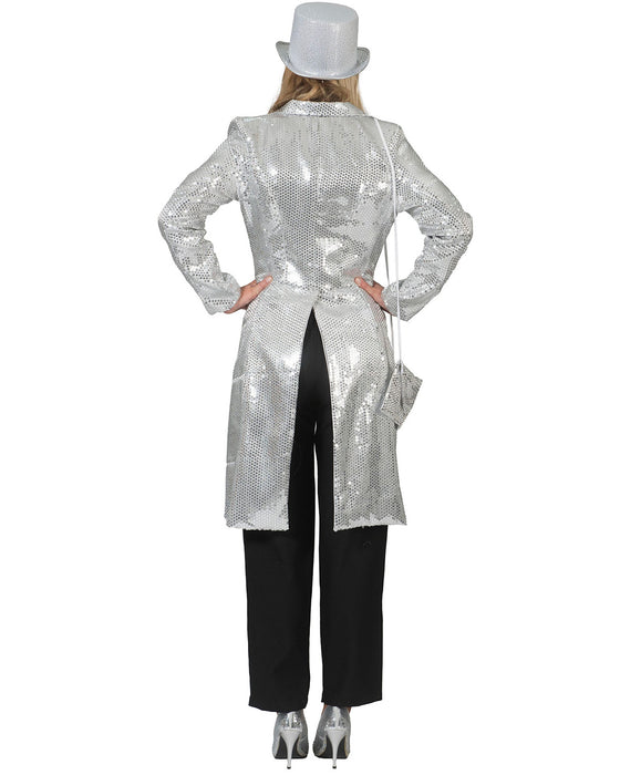 Pailletten Frack "Anne" für Damen | Silber