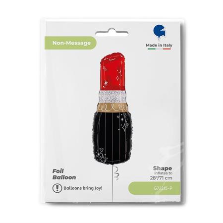 Shape Folienballon Lippenstift rot | 71cm