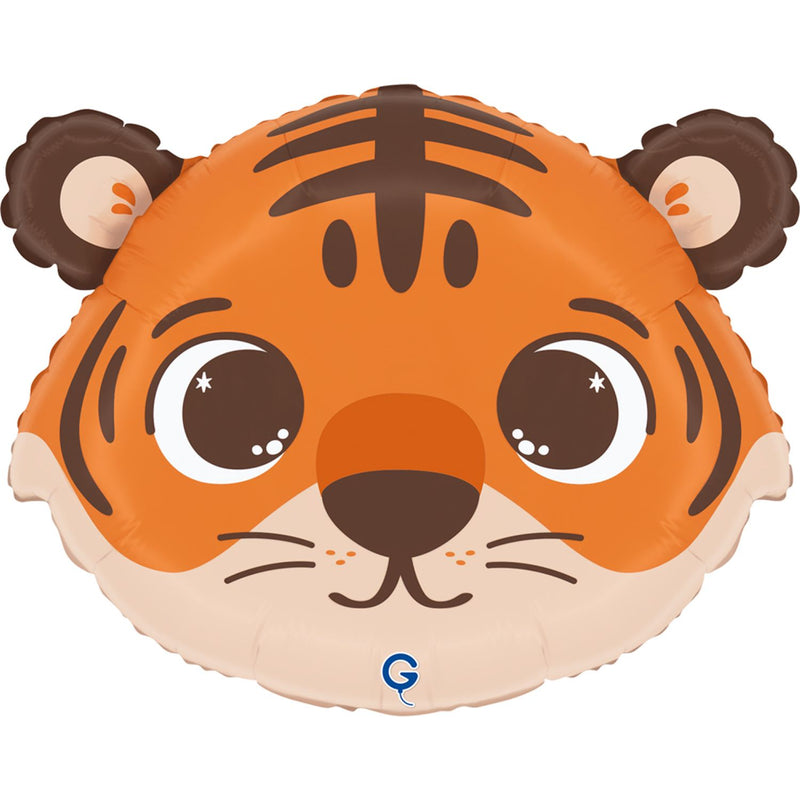 18" Folienballon Shape Tiger Kopf | 46 cm