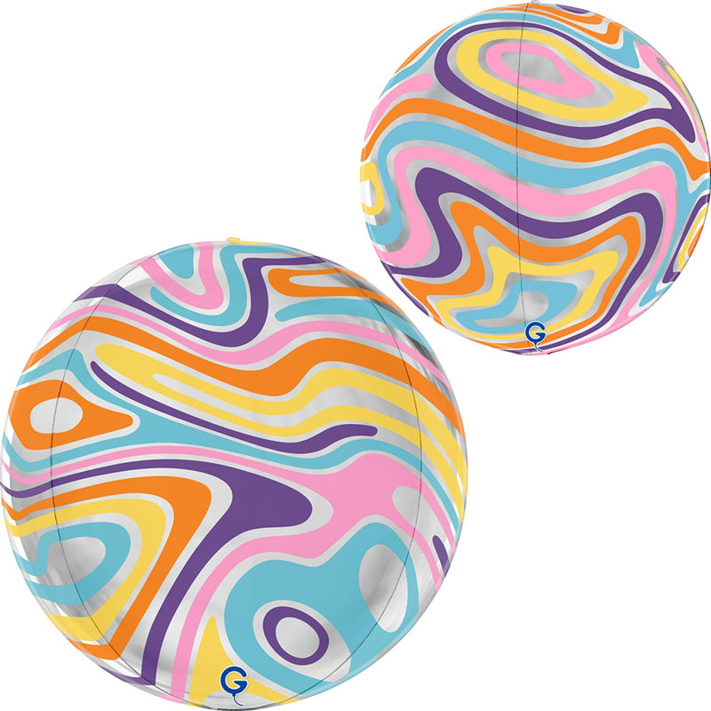 ABC4D Folienballon Globe Marble | 38 cm