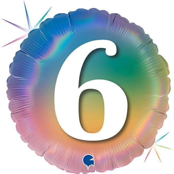 18"/Ø45cm Folienballon "Happy Colourful Rainbow" | 6