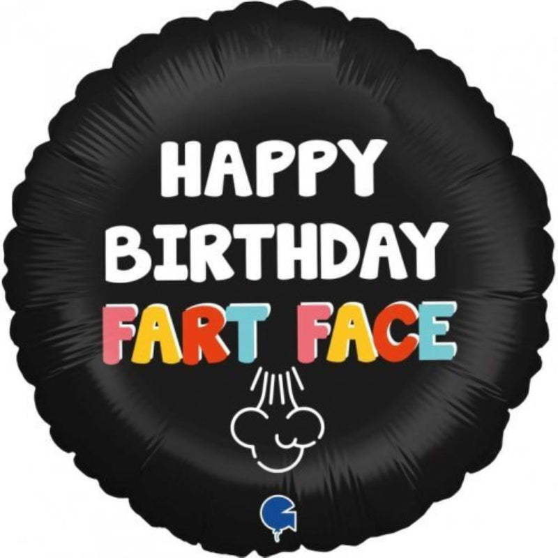 18"/Ø46cm Folienballon "Happy Birthday" Fart Face
