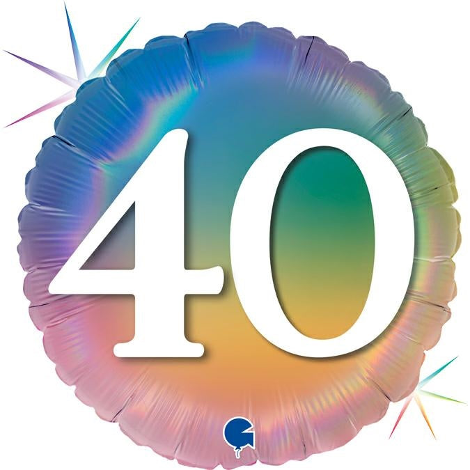 18"/Ø45cm Folienballon "Colourful Rainbow" | #40