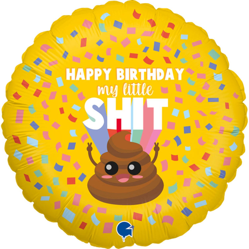 18"/Ø46cm Folienballon "Happy Birthday" my little shit