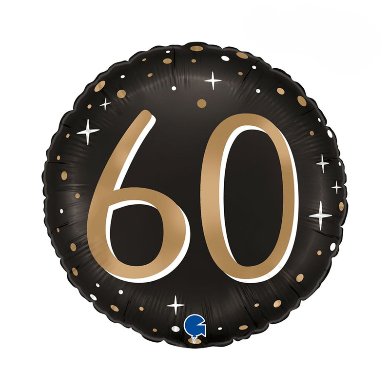 18"/Ø46cm Folienballon "Sparkling Black" | #60