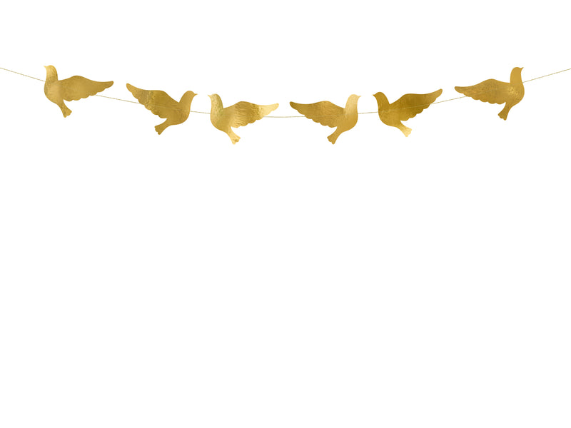 Girlande Goldene Tauben | ca. 86cm