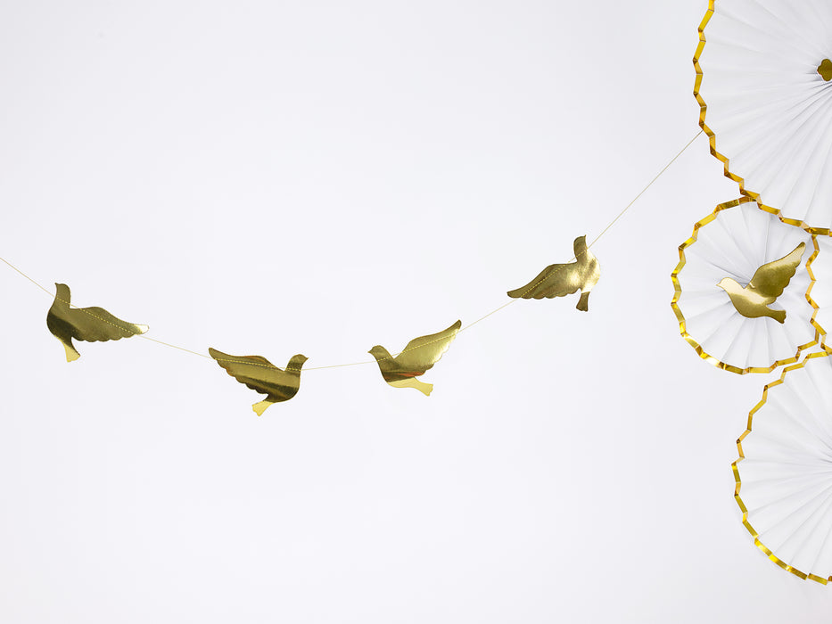 Girlande Goldene Tauben | ca. 86cm