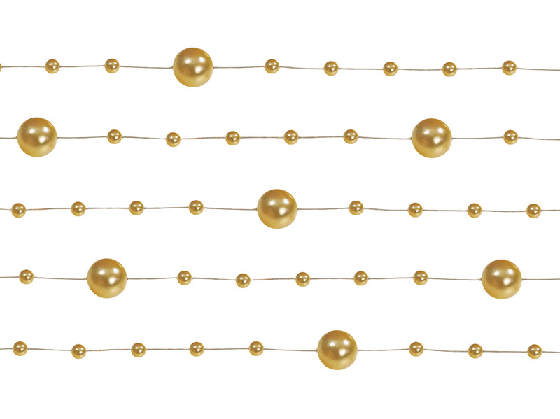 Perlengirlande 1,3m Gold