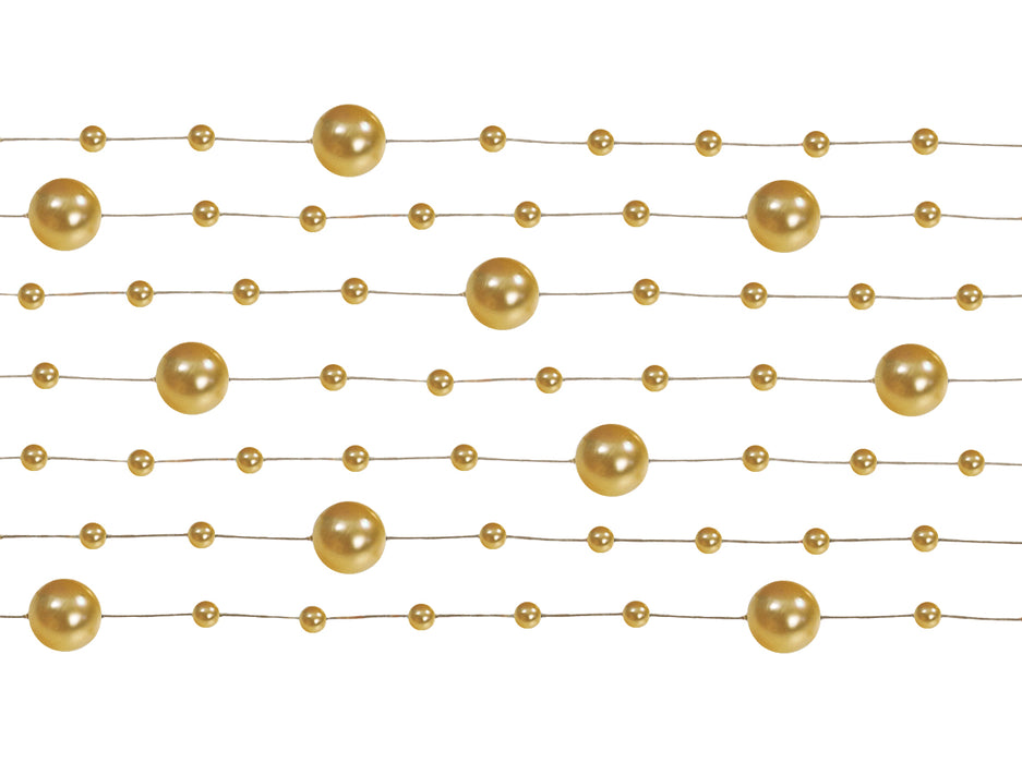 Perlengirlande 1,3m Gold