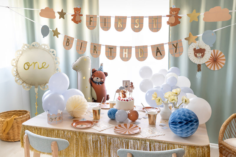 Banner "First Birthday" Bär | 13 x 255 cm