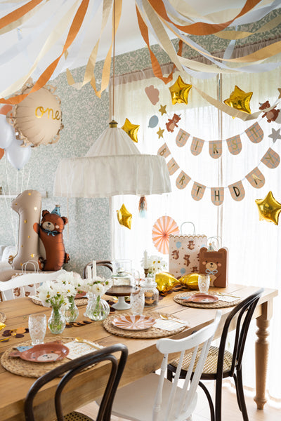 Banner "First Birthday" Bär | 13 x 255 cm