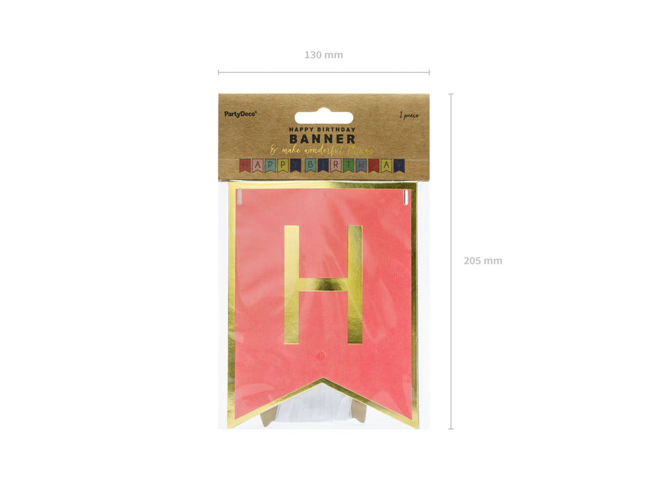 Banner "Happy Birthday" bunt | 15x175cm