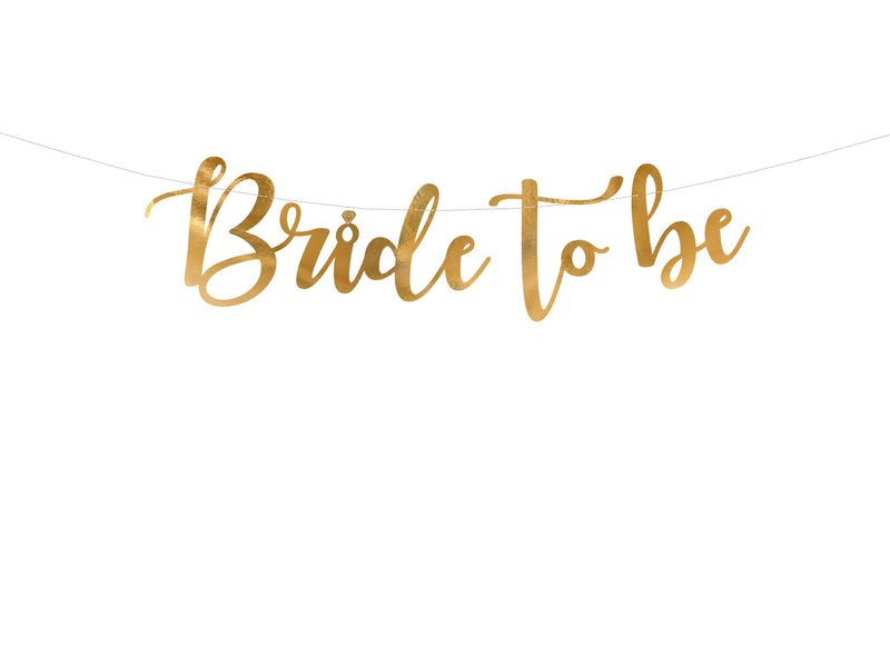 Banner "Bride to be" Gold | 80 x 19 cm