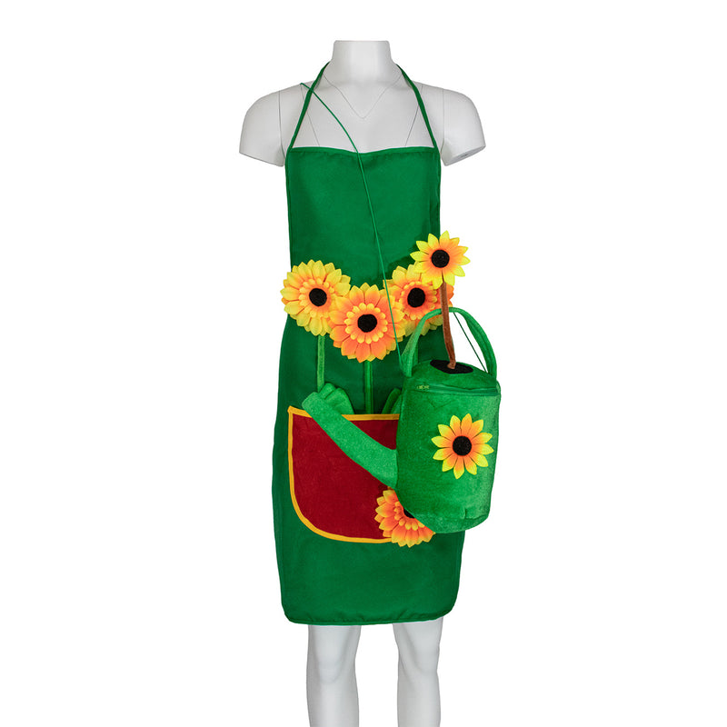 Handtasche Gießkanne mit Sonnenblumen | Grün