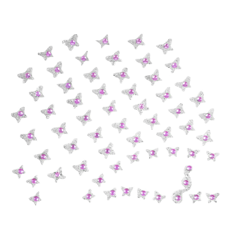 Glitzer Sticker für Gesicht und Haar | Lila - Selbstklebende Glitzersteine