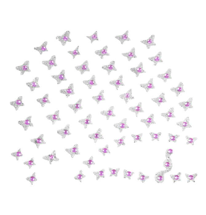 Glitzer Sticker für Gesicht und Haar | Lila - Selbstklebende Glitzersteine