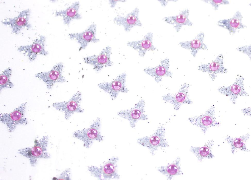 Glitzer Sticker für Gesicht und Haar | Lila - Selbstklebende Glitzersteine