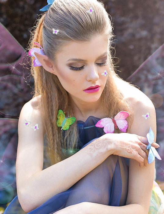 Glitzer Sticker für Gesicht und Haar | Lila - Selbstklebende Glitzersteine