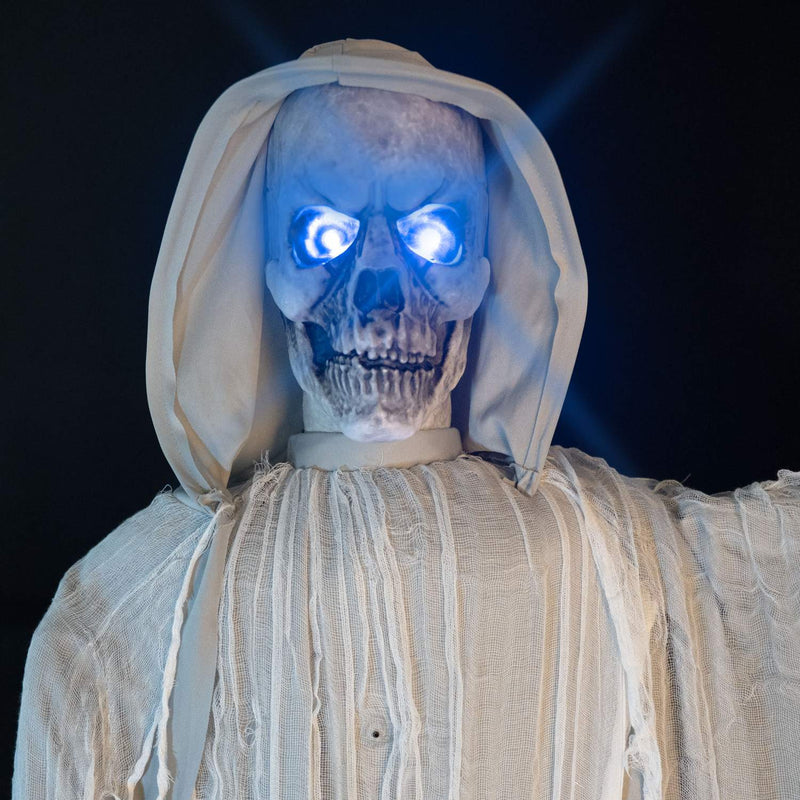 Halloween Standfigur "Geister-Skelett mit Glocke" - Animatronic |  182cm