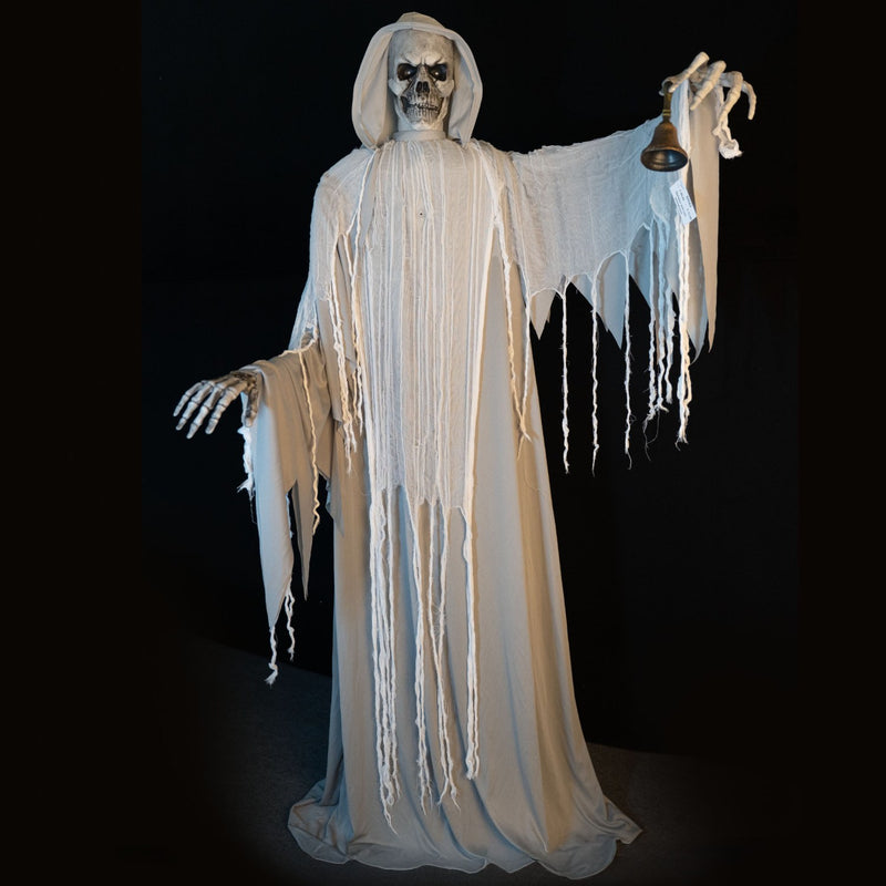Halloween Standfigur "Geister-Skelett mit Glocke" - Animatronic |  182cm