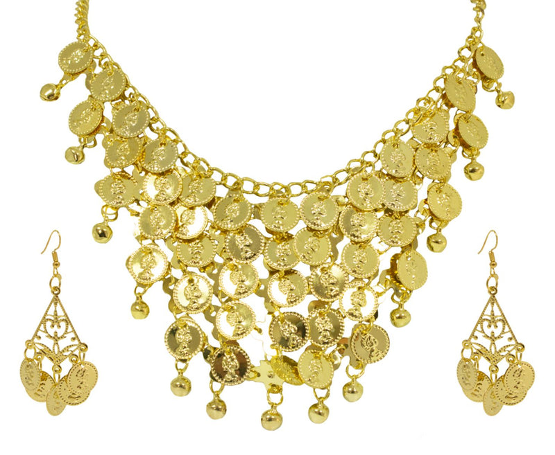 Halskette und Ohrringe mit Münzen 465306 | Gold