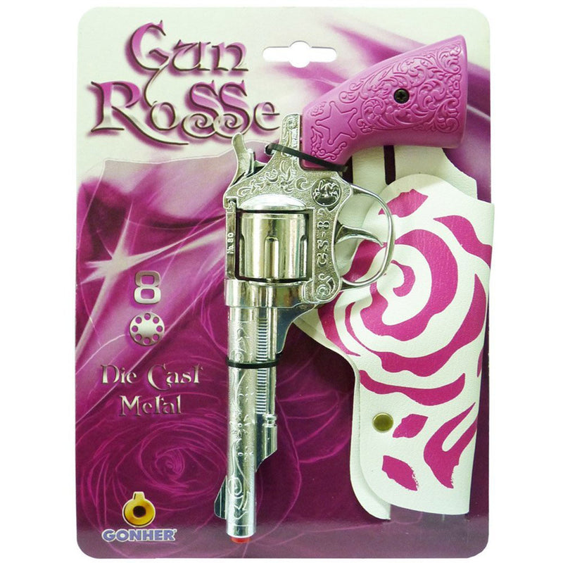 Gonher 180/2F Cowgirl Western Pistole - Gun Rosse | Silber Pink