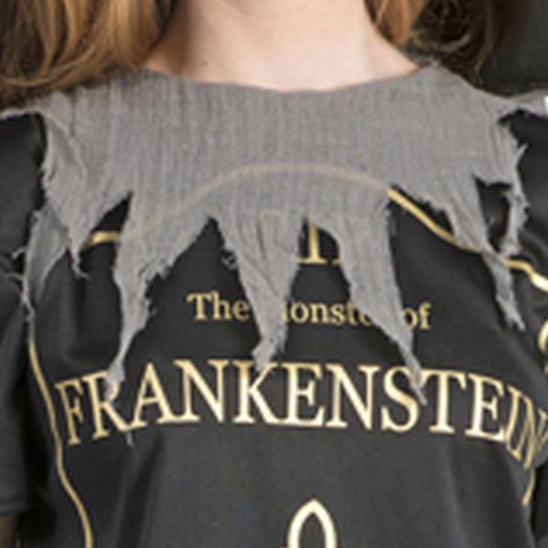 Grabstein "Tammy" Kleid mit Kapuze für Damen | Schwarz