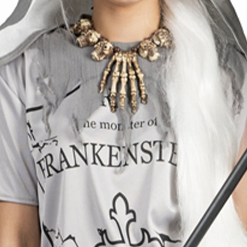 Grabstein Tammy Kleid mit Kapuze für Damen | Grau