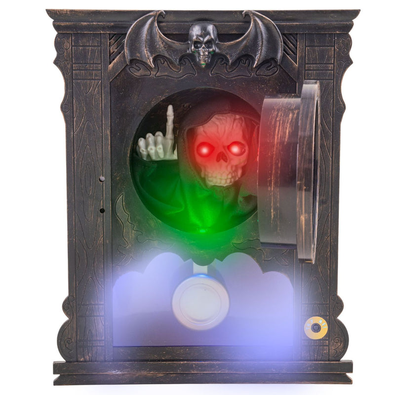 Halloween Deko Gruselige Uhr "Your time is up" - Animatronic | 25 cm
