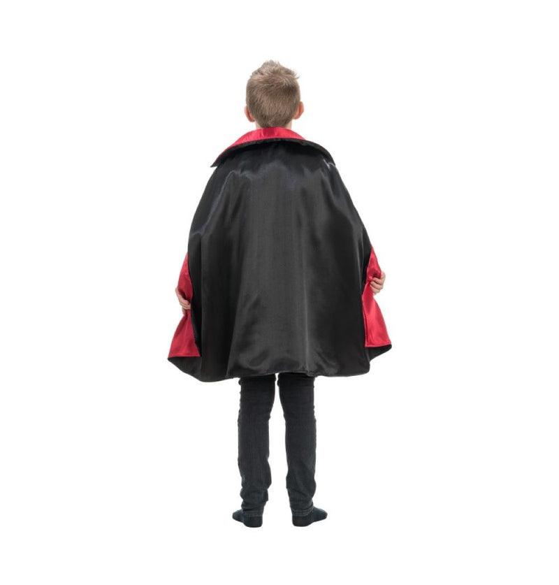 Vampir Kinderkostüm "Theodor" mit Umhang und Weste | Schwarz Rot