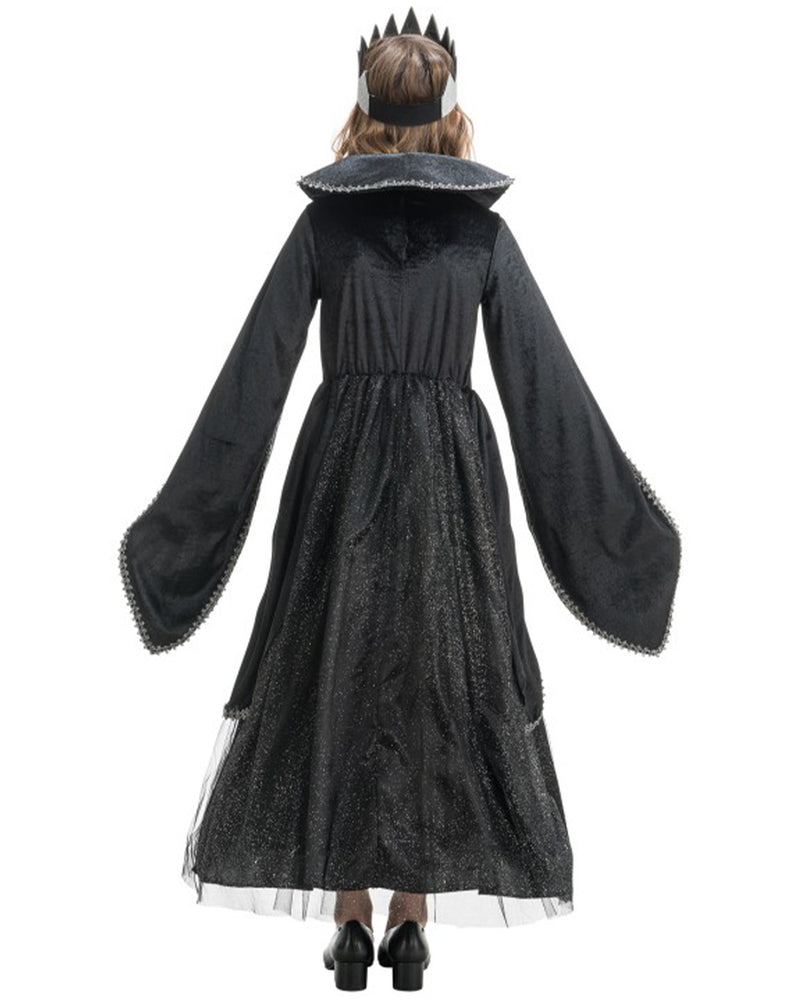 Dunkle Königin Kostüm "Dark Queen" für Mädchen | Schwarz Silber