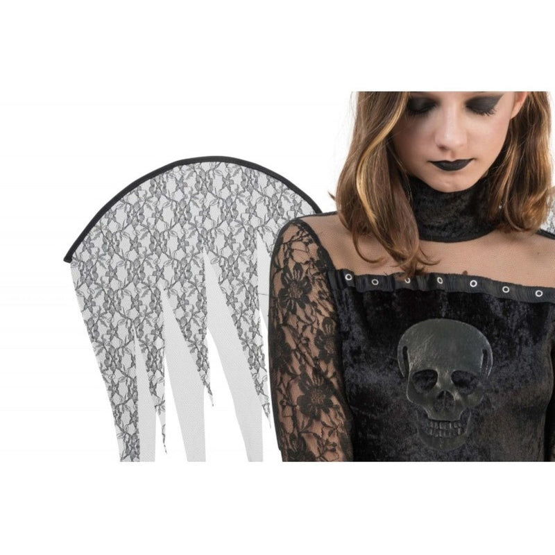 Kostüm "Azaela" für Mädchen | Kleid, Flügel und Heiligenschein Schwarz