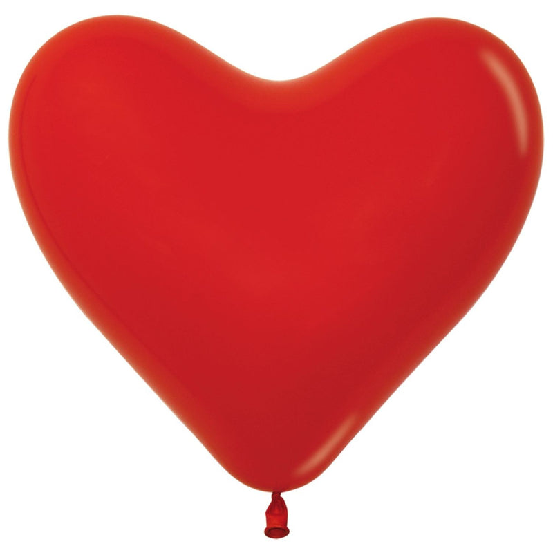 50 Stk. Herz Luftballon Ø30cm | Rot #015