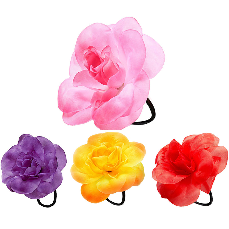 Schmuck Haargummi Blume | Violett