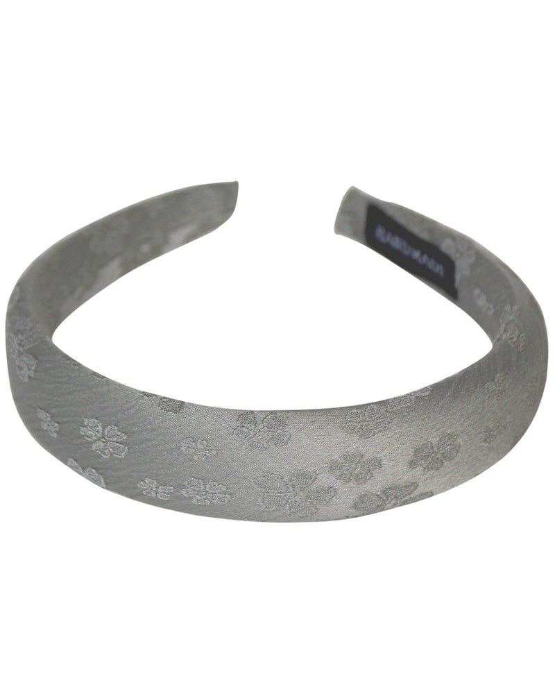 Haarreif "Marita" mit Blumenmuster | Grau