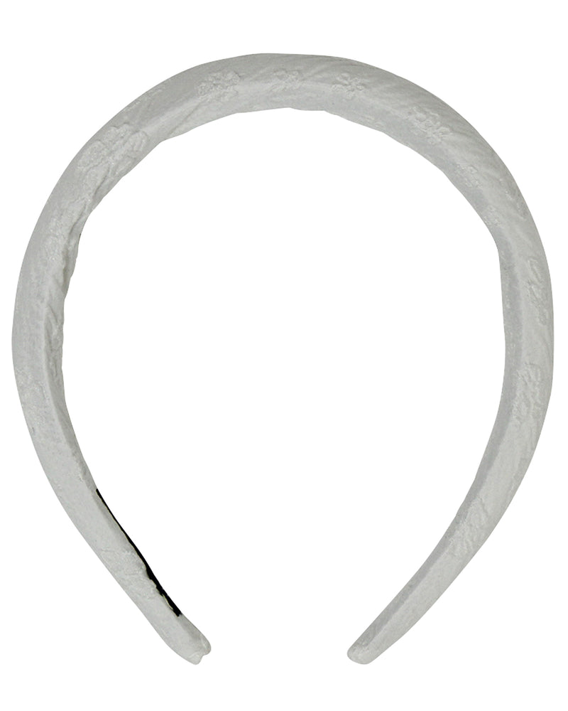 Haarreif "Marita" mit Blumenmuster | Weiß