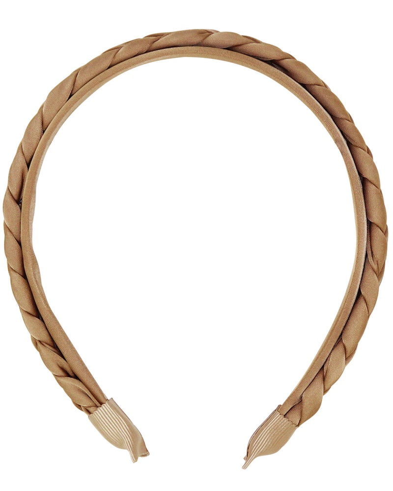 Haarreif "Rabea" mit Flechtzopf | Hellbraun