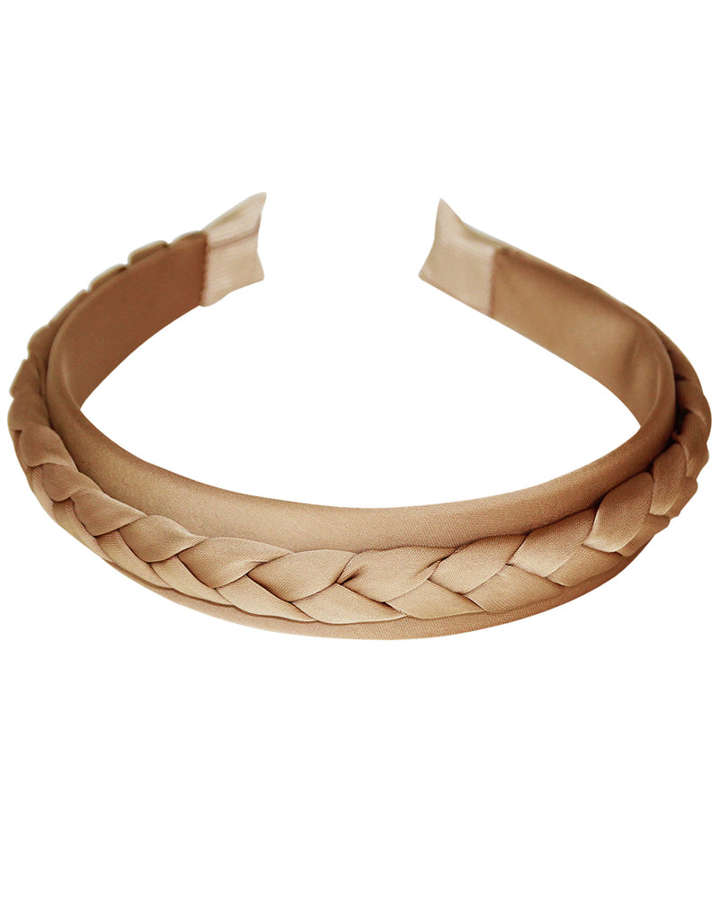 Haarreif "Rabea" mit Flechtzopf | Hellbraun