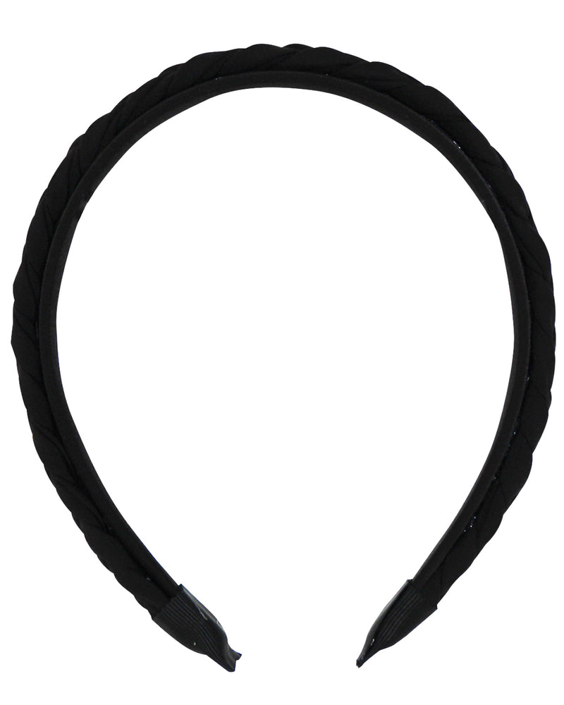 Haarreif "Rabea" mit Flechtzopf | Schwarz