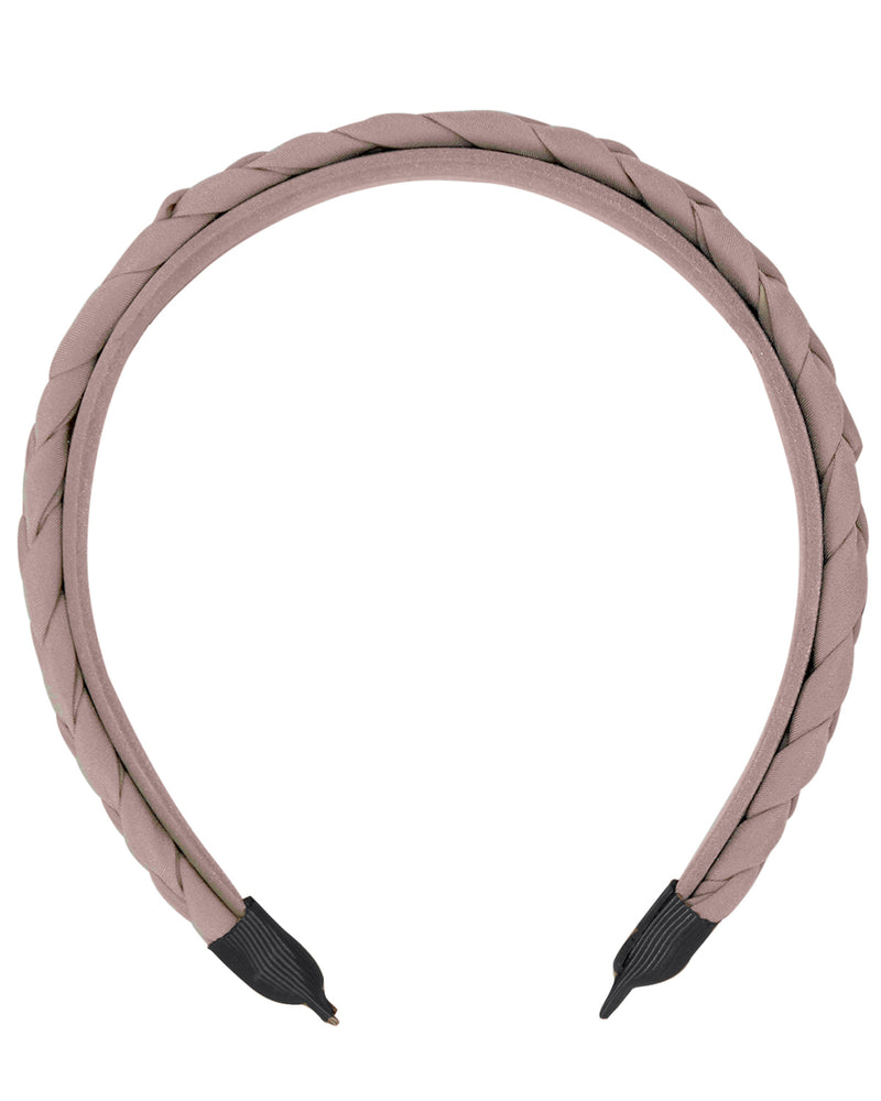 Haarreif "Rabea" mit Flechtzopf | Steingrau