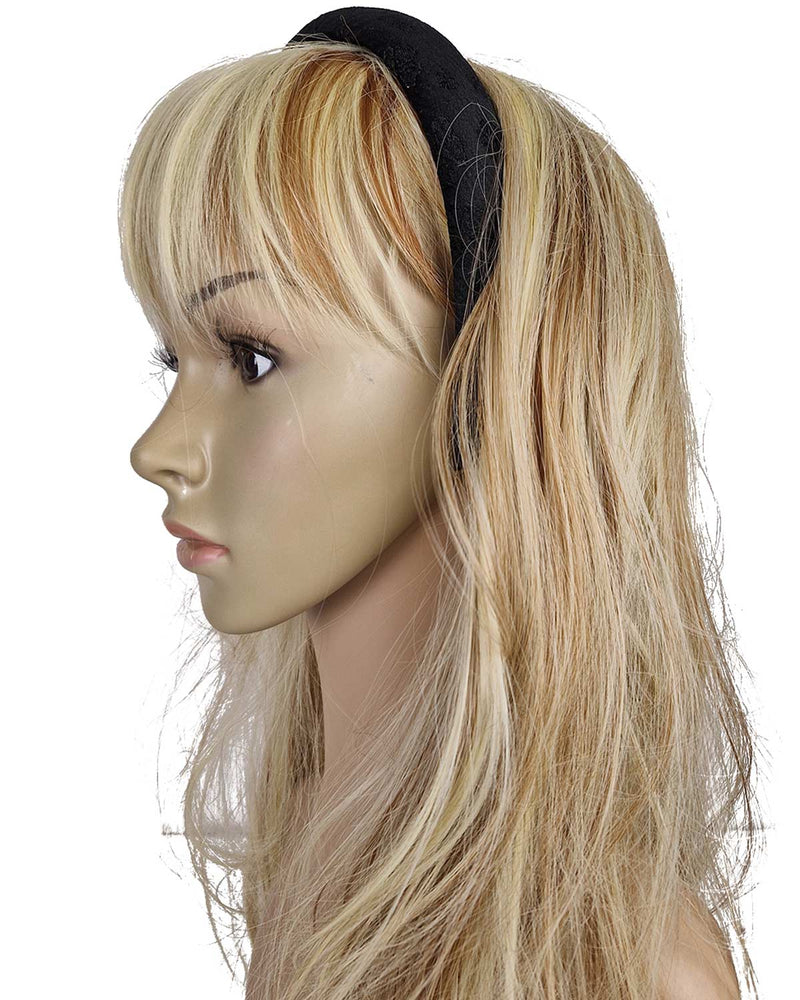 Haarreif "Marita" mit Blumenmuster | Schwarz