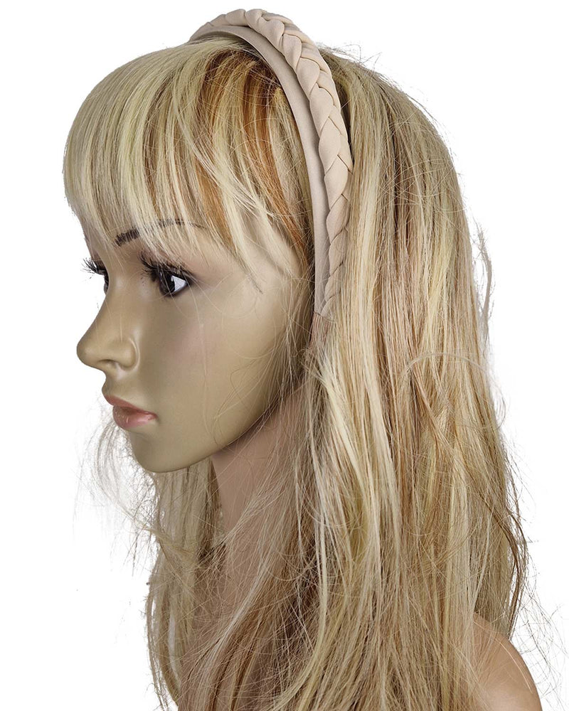 Haarreif "Rabea" mit Flechtzopf | Beige