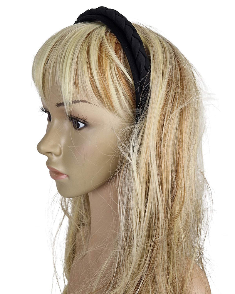 Haarreif "Rabea" mit Flechtzopf | Schwarz