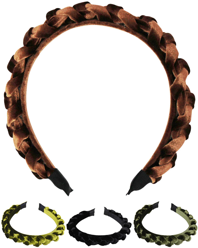 Haarreif "Aneta" in Samtoptik Geflochten | Damen Haarschmuck